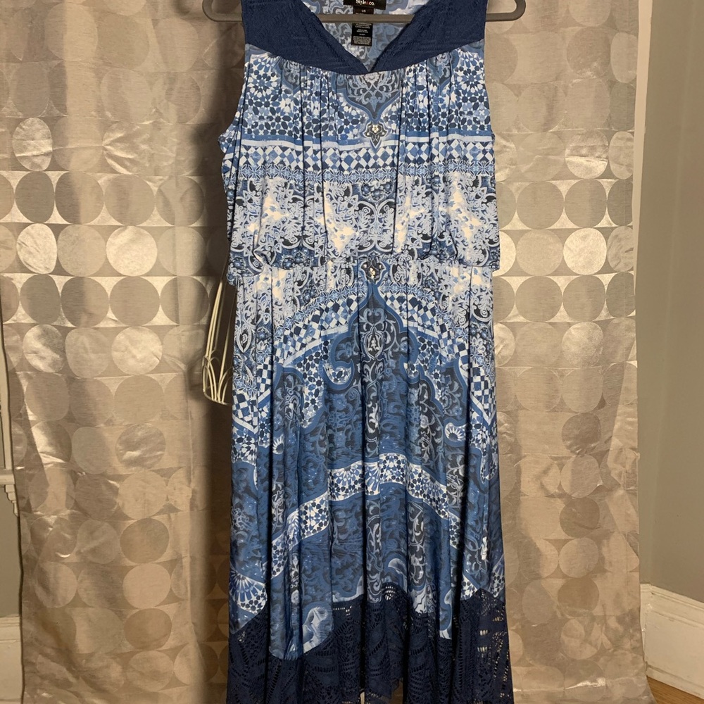 Soft blue midi dress